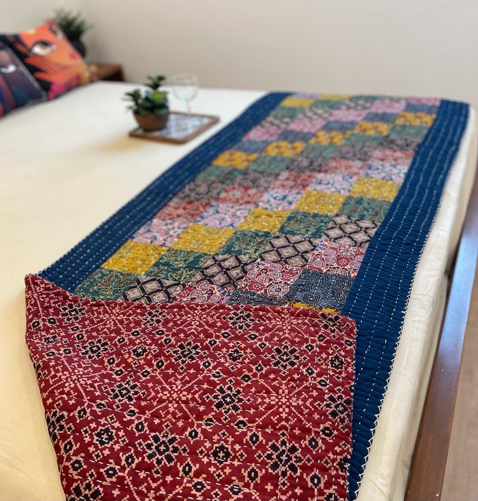 Bed Runner / Sofa Throw / Yoga Mat (Multicolor) - Image 4