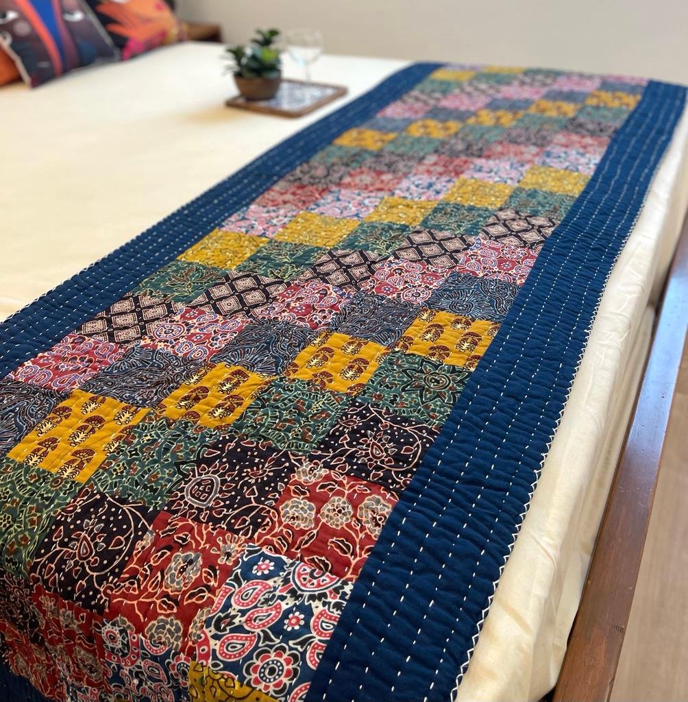 Bed Runner / Sofa Throw / Yoga Mat (Multicolor) - Image 9