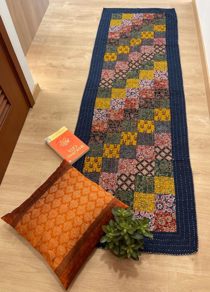 Bed Runner / Sofa Throw / Yoga Mat (Multicolor) - Image 3