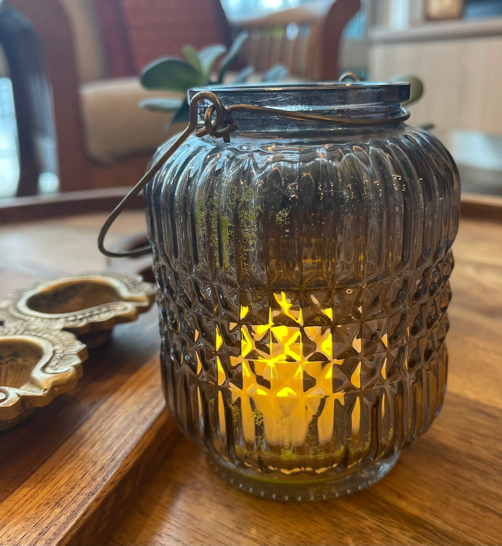 Glass Tealight Holder (D6)