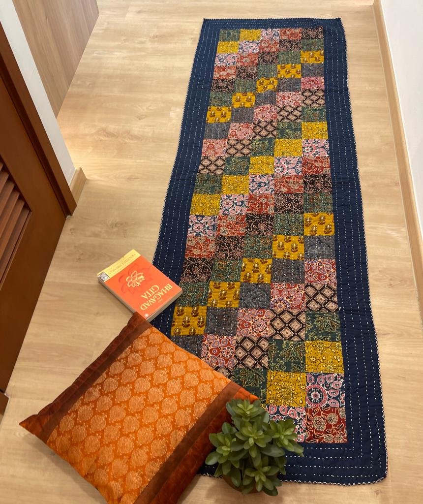 Bed Runner / Sofa Throw / Yoga Mat (Multicolor) - Image 6