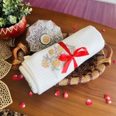 Block Printed Towel Hamper