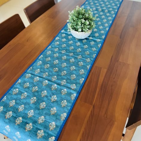Festive Printed Silk Table Runner (B5) - Image 3