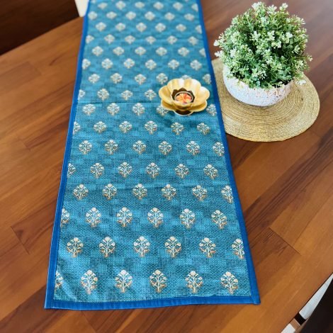 Festive Printed Silk Table Runner (B5)