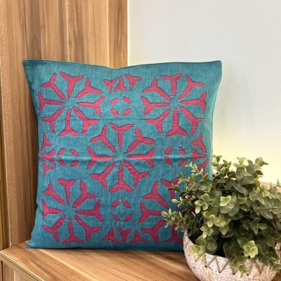 Cotton Appliqué Cushion Cover (NS2)