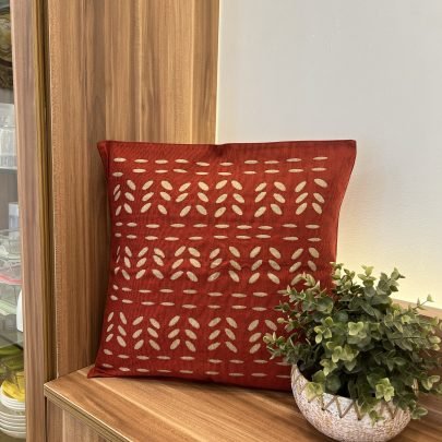 Cotton Appliqué Cushion Cover (NS3)