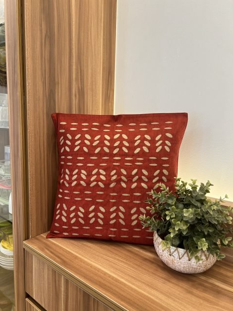 Cotton Appliqué Cushion Cover (NS3)