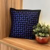 Silk Appliqué Cushion Cover (Black)