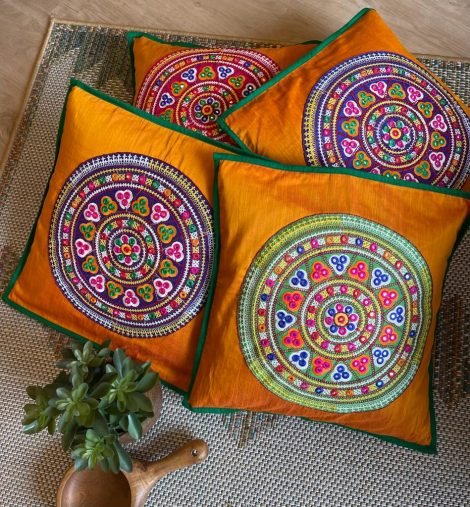 Mirror Work Cushion Covers (Set of 4, C2)