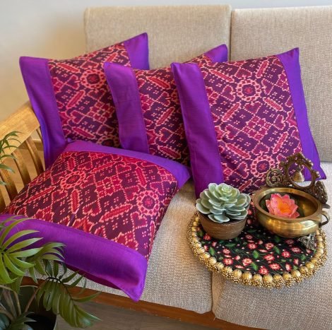 Patola Silk Cushion Cover (PS7) - Image 2