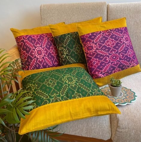 Patola Silk Cushion Covers (Set of 4, PS6)