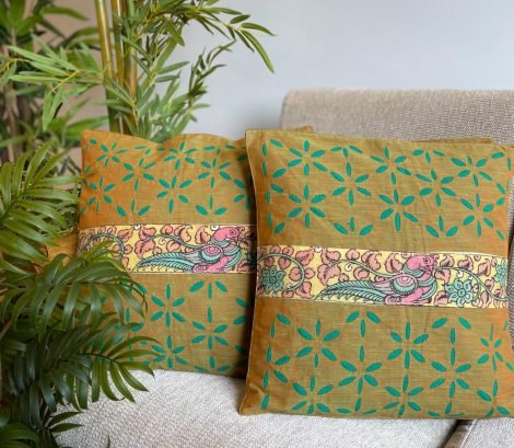 Cotton Appliqué with Kalamkari Design (Set of 4, NS1) - Image 3
