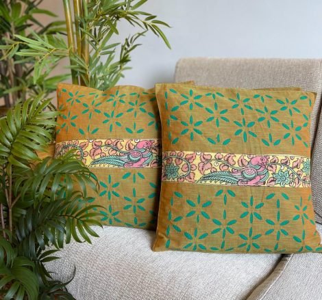 Cotton Appliqué with Kalamkari Design (Set of 4, NS1) - Image 2