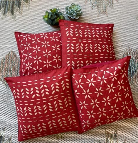 Cotton Appliqué Cushion Cover (NS3) - Image 3