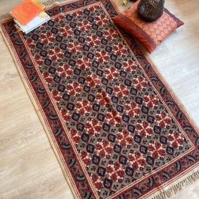 Dhurrie Rug / Floor Mat (5x3 ft, D3)