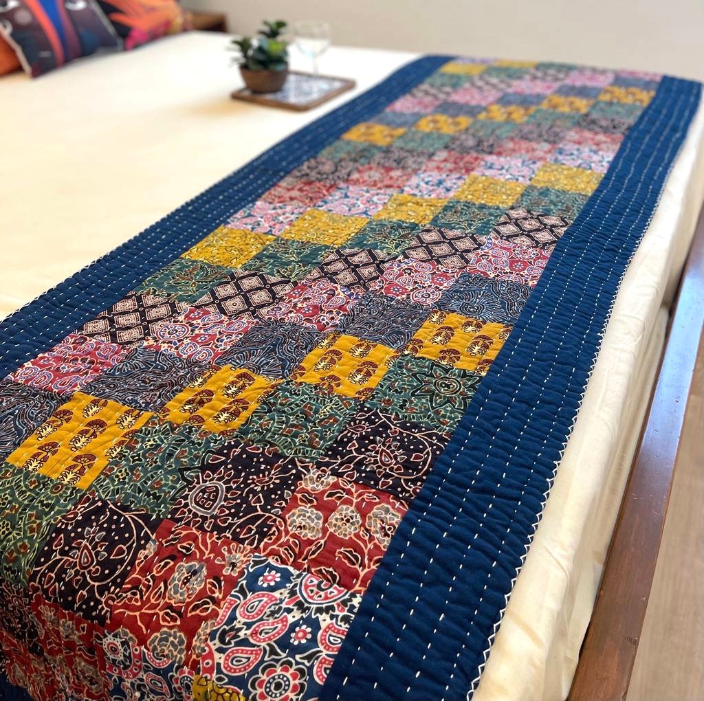 Bed Runner / Sofa Throw / Yoga Mat (Multicolor) - Image 7