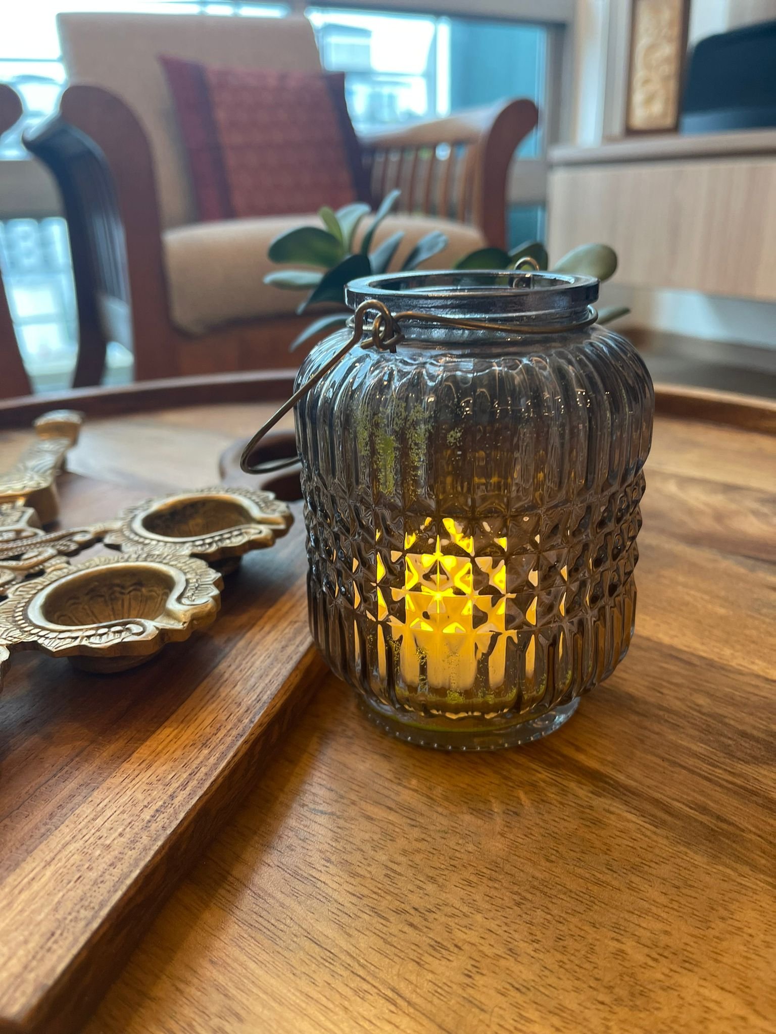 Glass Tealight Holder (D6) - Image 3