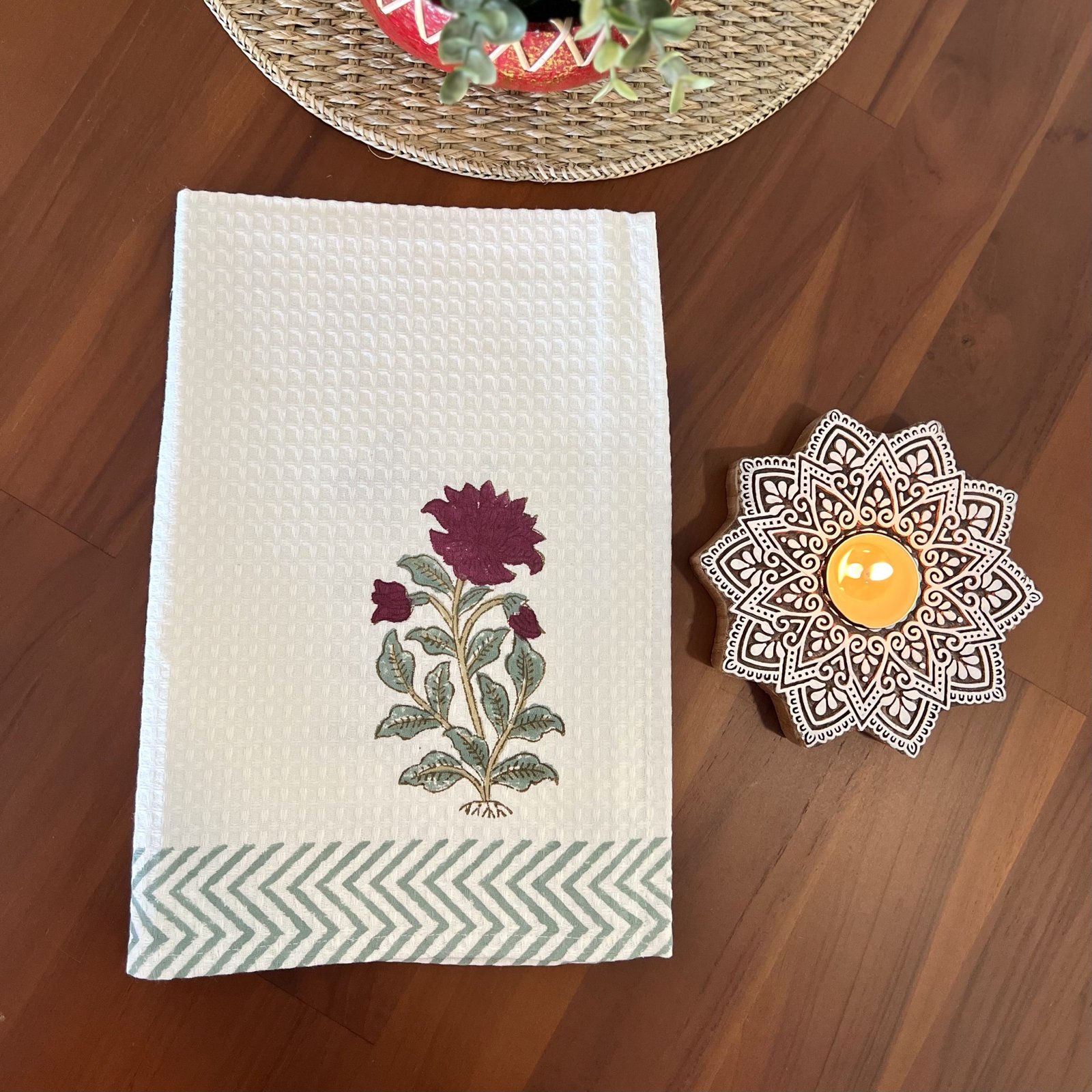 (NGS10) Cotton Block Printed Napkin - Image 2