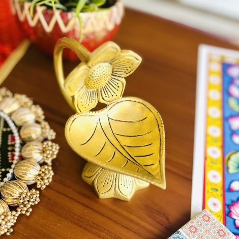 Brass Diya (Lotus Leaf Design) - Image 12