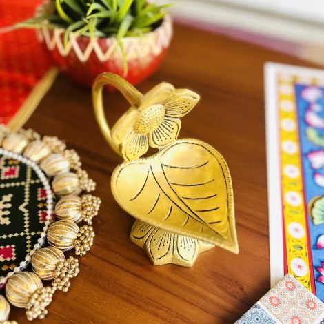 Brass Diya (Lotus Leaf Design) - Image 5