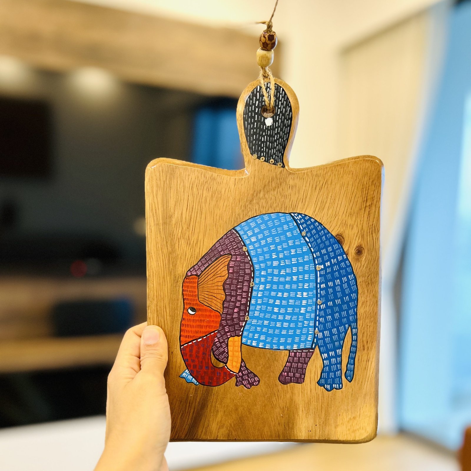 Hand-painted Board & Brass Diya Gift Set (D2) - Image 4