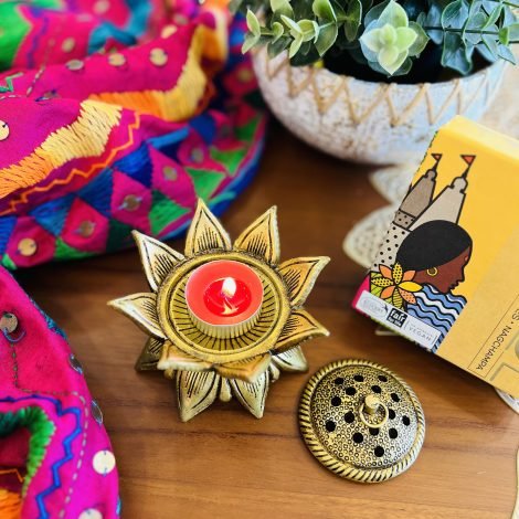 Brass Dhoop Diya (Design 1) - Image 2