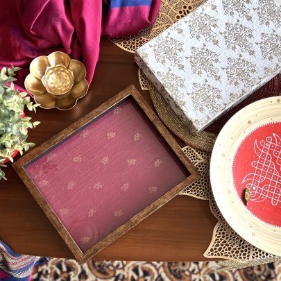 Silk Cloth Decorative Tray (Medium, NH1)