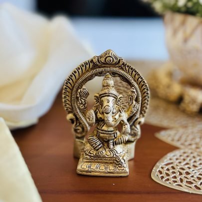 Brass Ganesha Idol (Prabhavali)