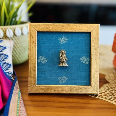 Brass Idol Frame (Sai Baba Blue)