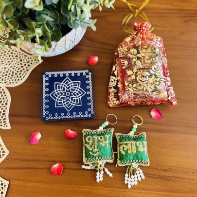 Chowki/Manai Gift Set (Blue)