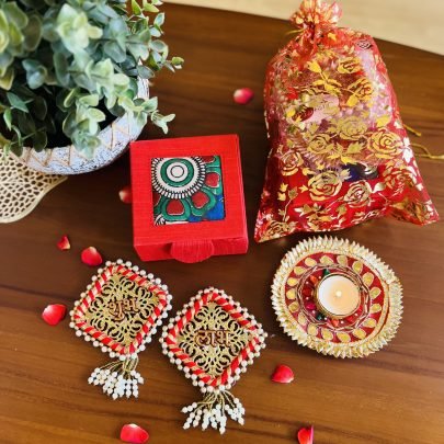 Kalamkari Fabric Box Gift Set C
