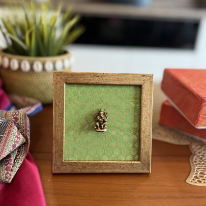 Brass Idol Frame (Ganesha Green C)