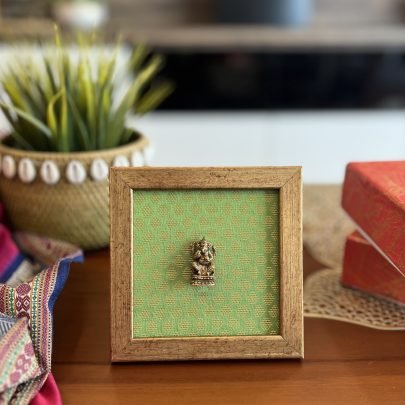 Brass Idol Frame (Ganesha Green F)
