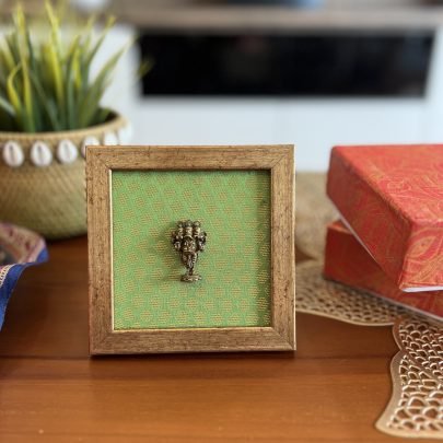 Brass Idol Frame (Ganesha Green B)