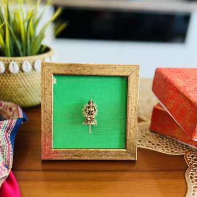 Brass Idol Frame (Lakshmi Green D)