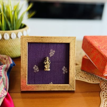 Brass Idol Frame (Lakshmi Purple)