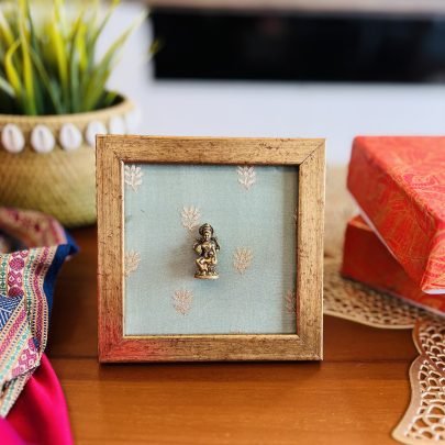 Brass Idol Frame (Lakshmi Light Blue)