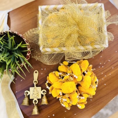 Brass 3 Bell Ganesha & Decorative Hangings Gift Set