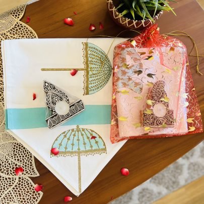 Table Runner & Block Diya Gift Set (elephant)