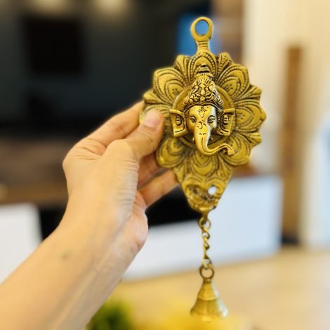 Brass Ganesha Hanging & Festive Mat Gift Set - Image 6