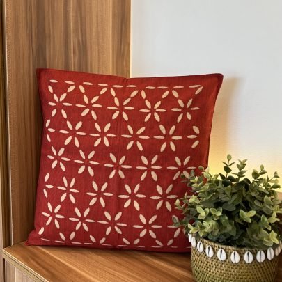 Cotton Appliqué Cushion Cover (NS3A)