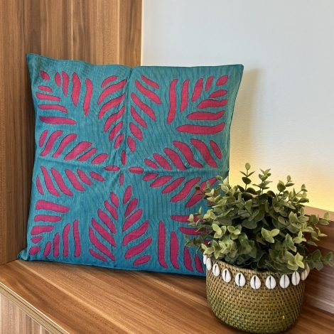 Cotton Appliqué Cushion Cover (NS2A)