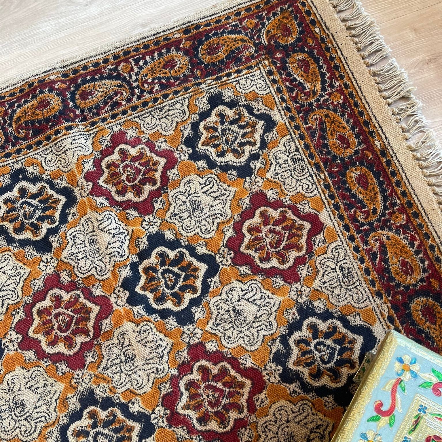 Kalamkari Dhurrie (3x5 feet - Design A) - Image 4