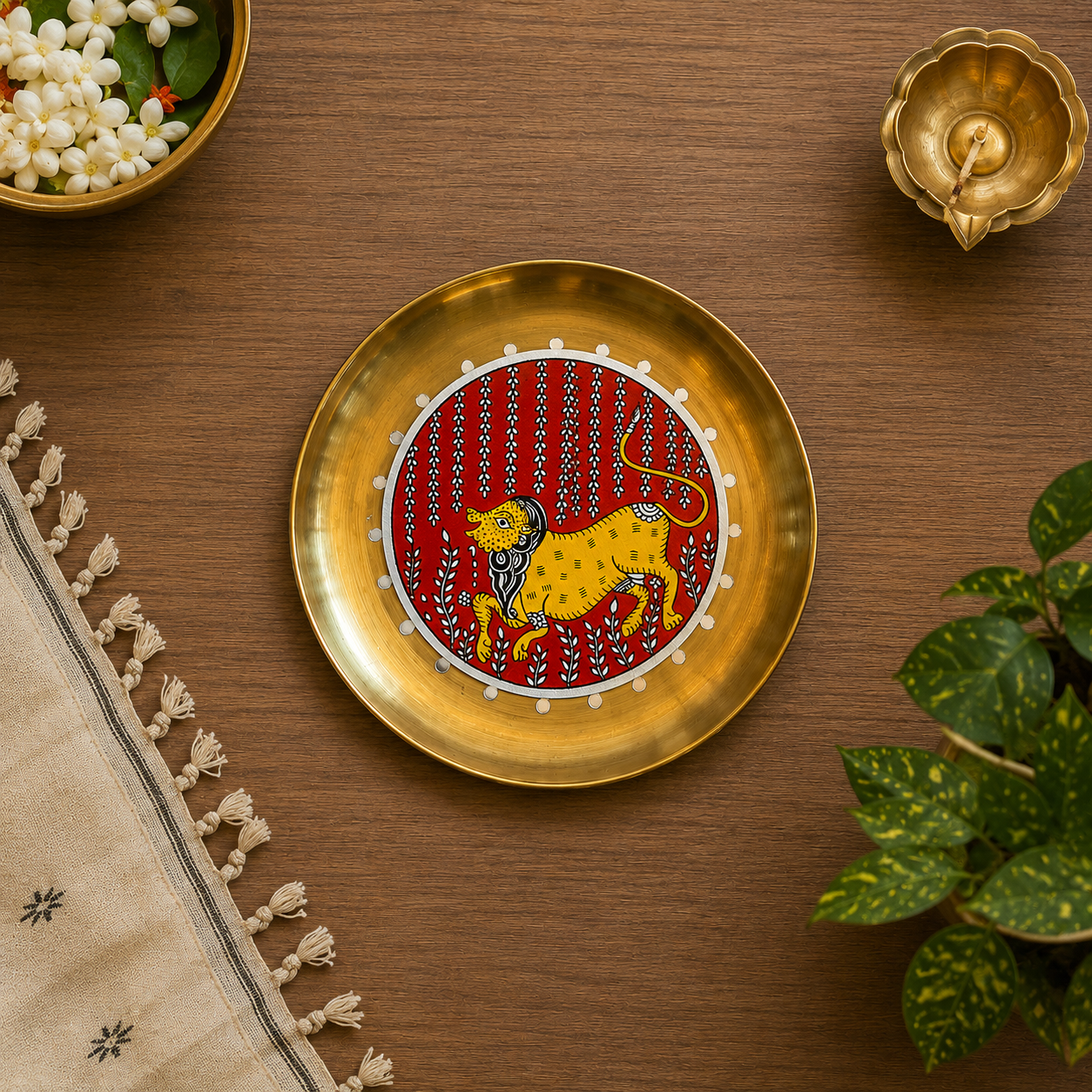 Mata Ni Pachedi Plate (Lion) - Image 2