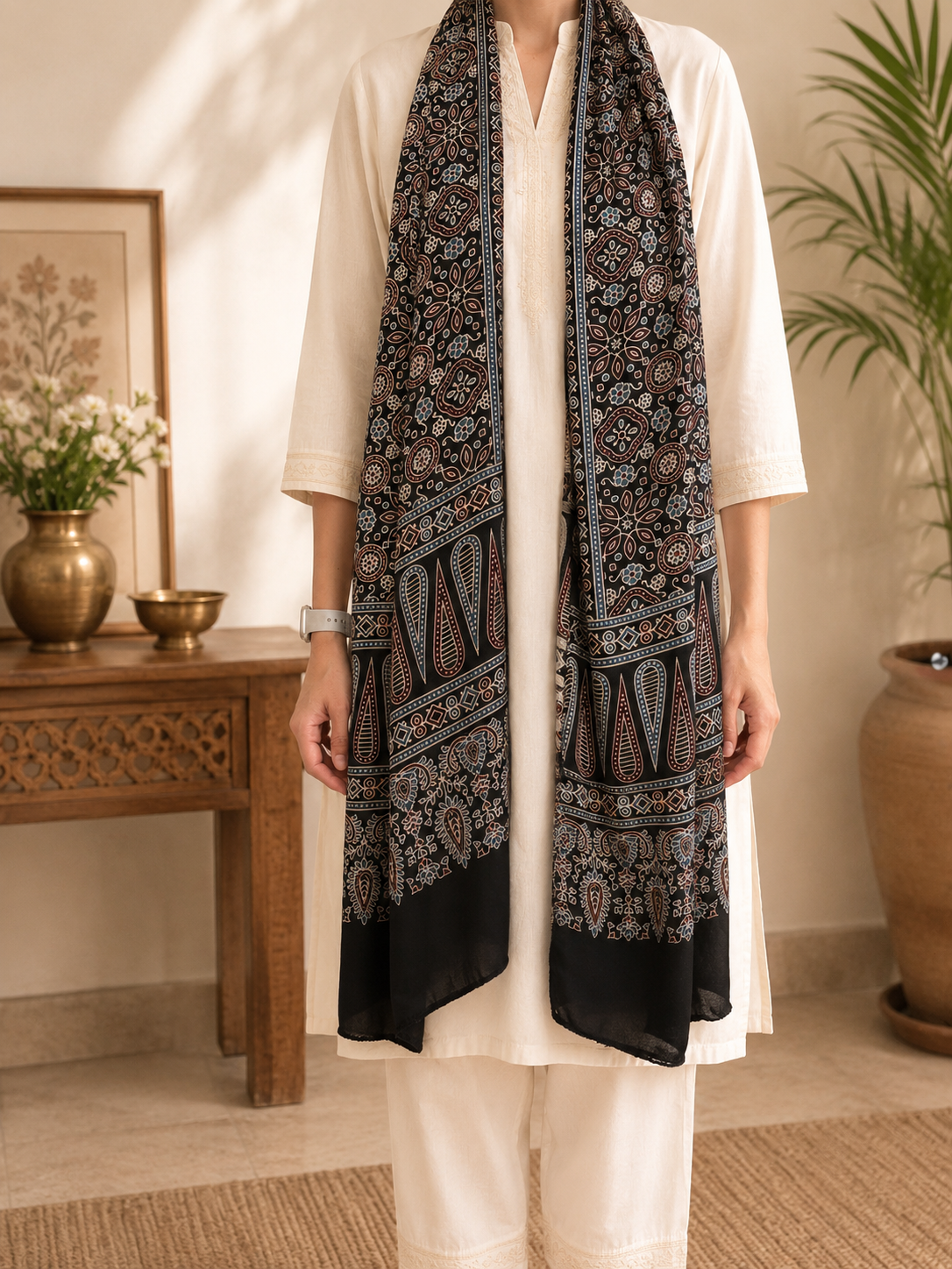 Modal Silk Stole (B2)