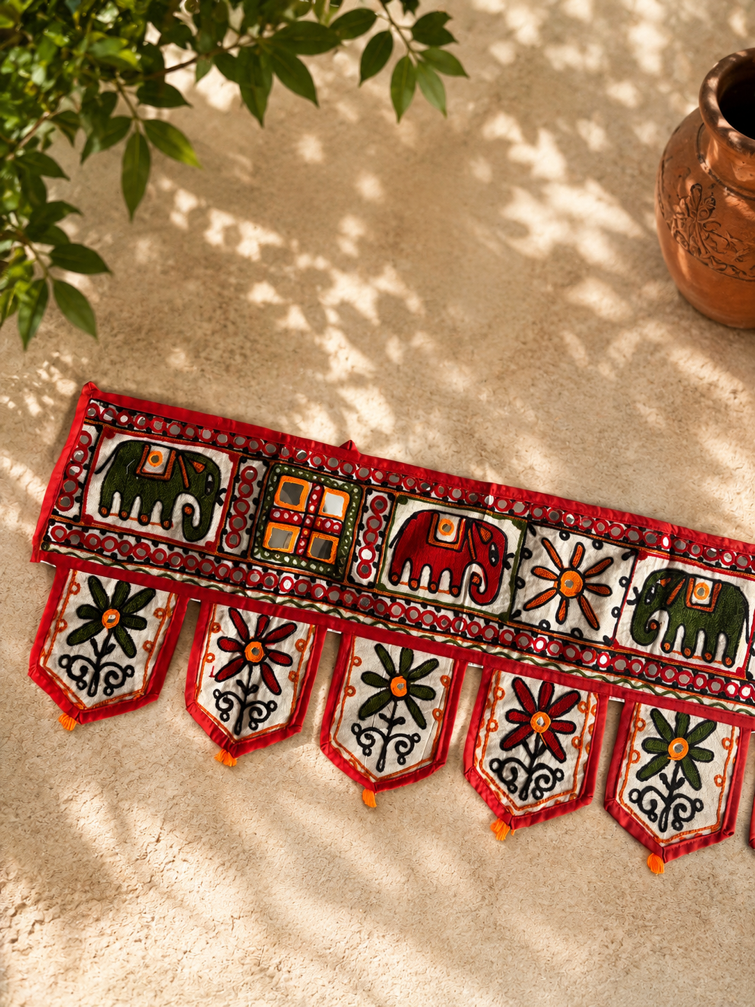 Embroidered Toran (Banner White) - Image 2
