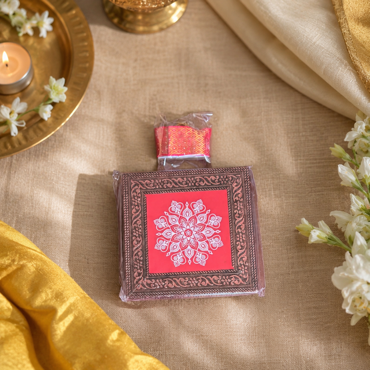 Chowki/Manai & Haldi Kumkum Gift Set (5x5”)