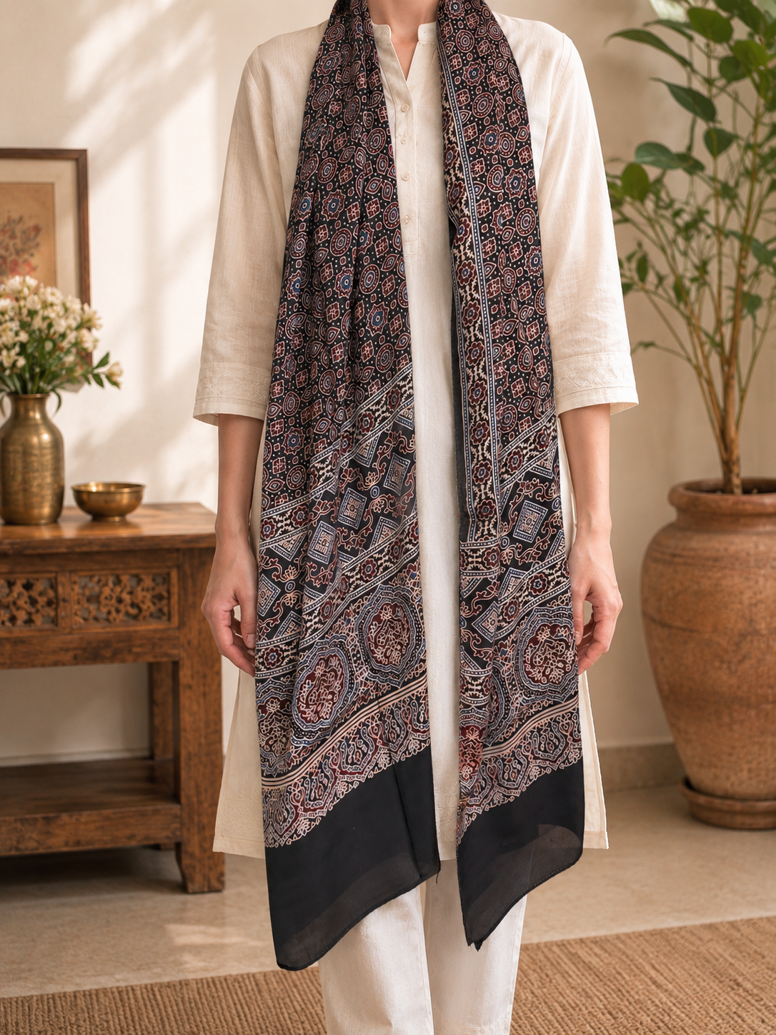 Modal Silk Stole (B1)
