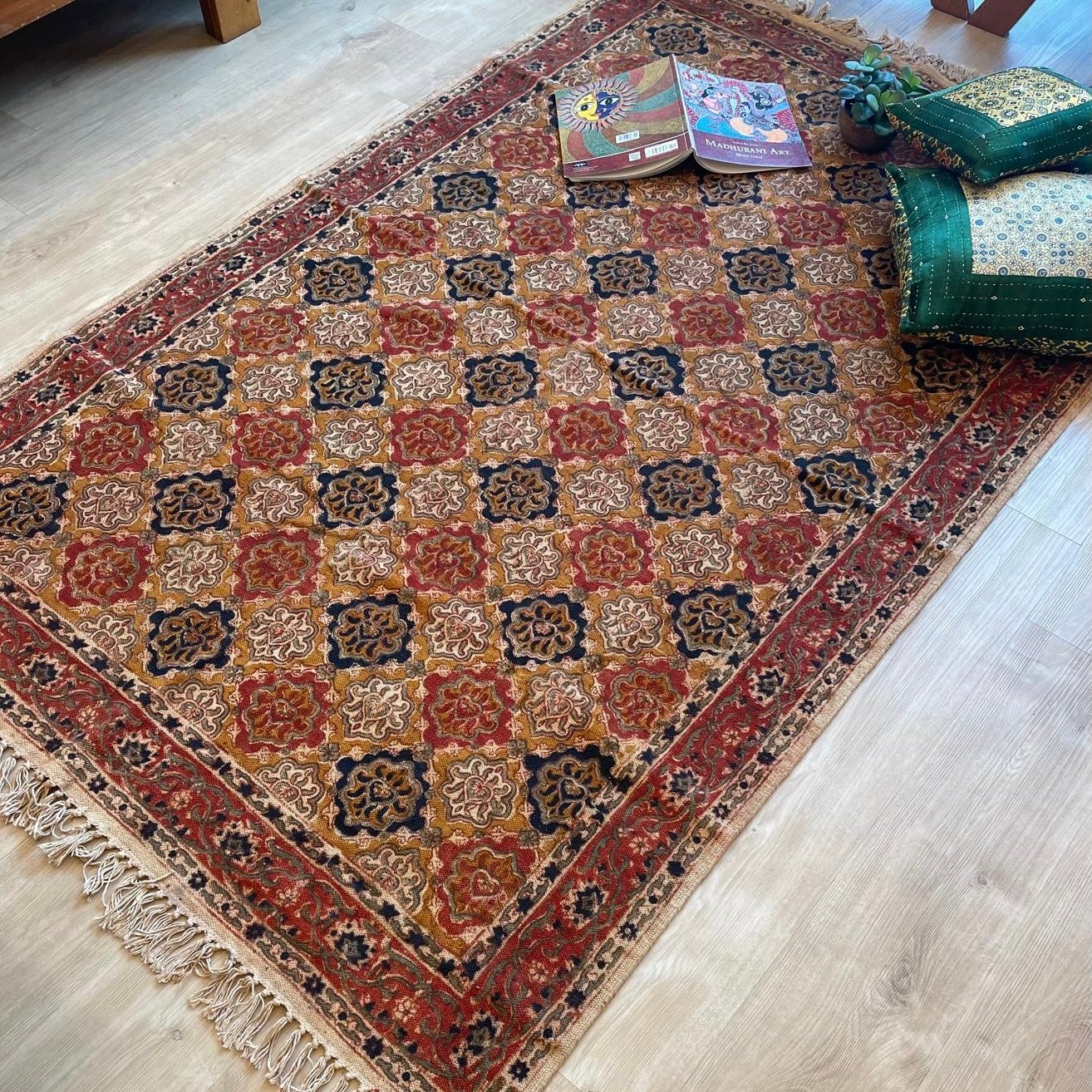 Kalamkari Dhurrie (4x6 feet - Design B)