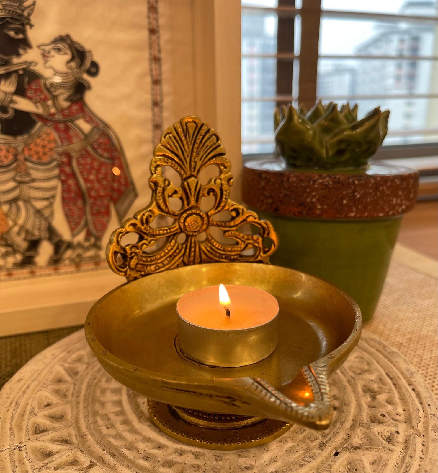 Brass Jaali Lamp (BI) - Image 5